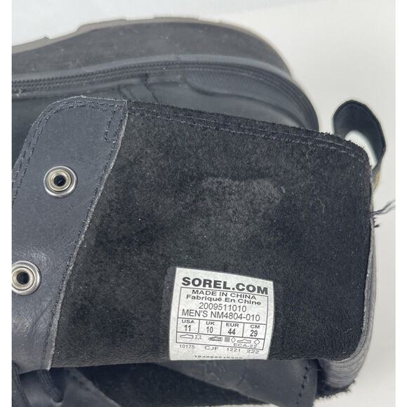 Sorel Men’s Hi-Line Lace Boots Upper Leather BLACK Size 11 Model NM 4804-010 - Picture 7 of 7